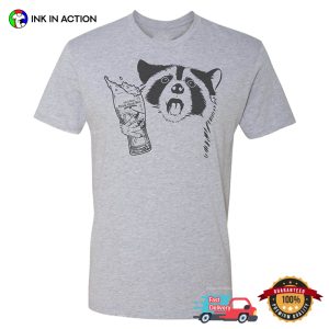 Wild Raccoon Drinking Beer Funny Comfort Colors T shirt 2