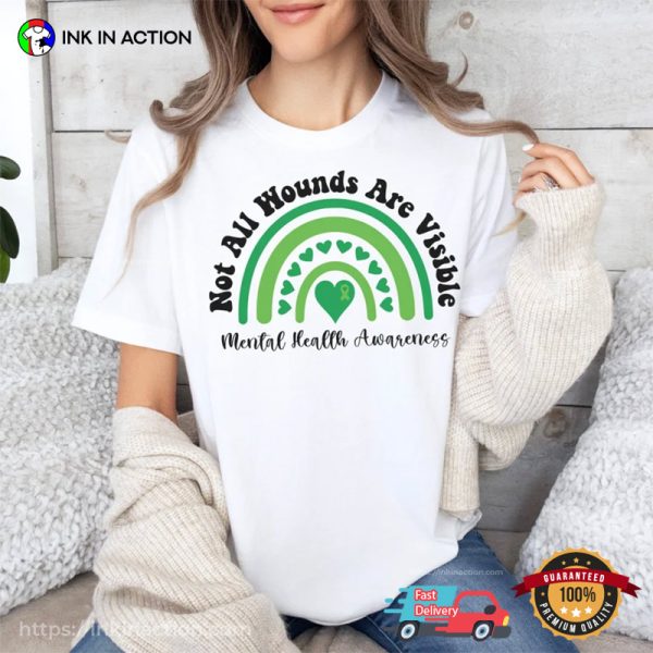 World Mental Health Awareness Green Ribbon Comfort Colors Tee