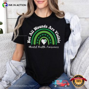 World Mental Health Awareness Green Ribbon Comfort Colors Tee 3