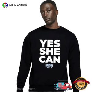 Yes She Can Harris Walz FOr President T shirt 3