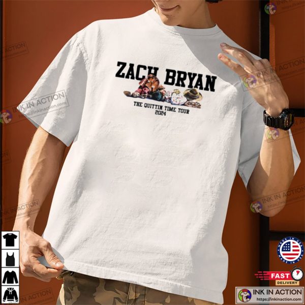 Zach Bryan America Tour 2024 Cowboy Western Music T-shirt