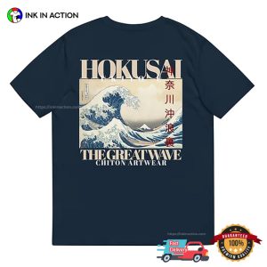 hokusai the great wave Chiton Artwear Back T shirt 2