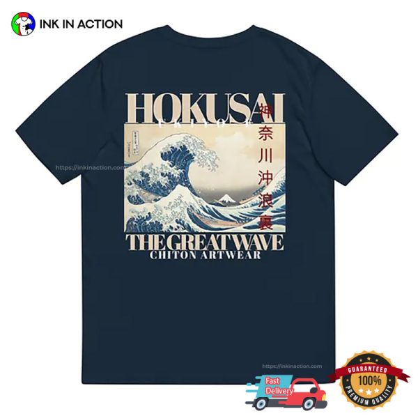 Hokusai The Great Wave Chiton Artwear Back T-shirt