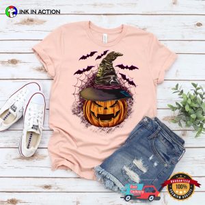 scary pumpkin Witch Halloween Comfort Colors T shirt 2