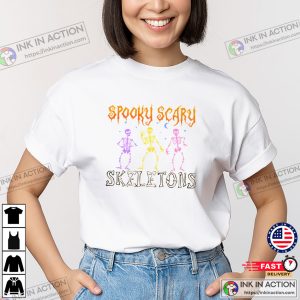 Spooky Scary Skeleton Halloween Party Night T-shirt