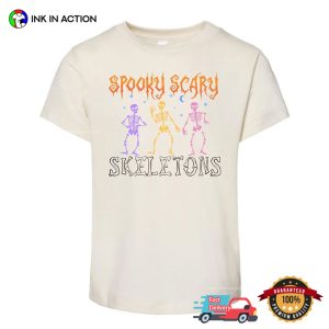 spooky scary skeleton Halloween Party Night T shirt 3