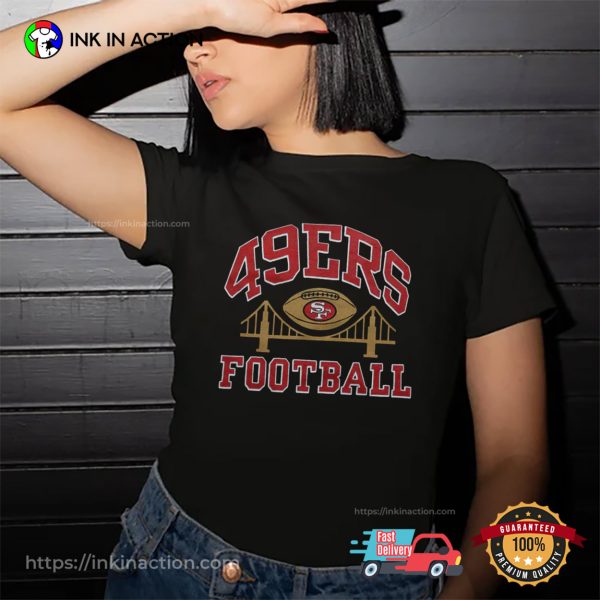 49ers Football SF Bridge Vintage Style T-shirt