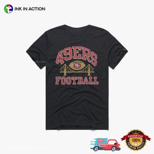 49ers Football SF Bridge Vintage Style T shirt 4