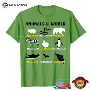 Animals Of The World Animals Funny Memes T shirt 2