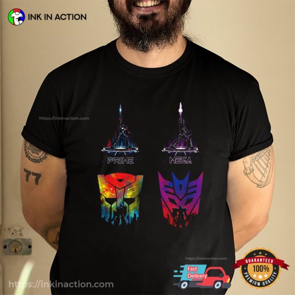 Autobot Prime X Decepticon Mega Movie T-shirt