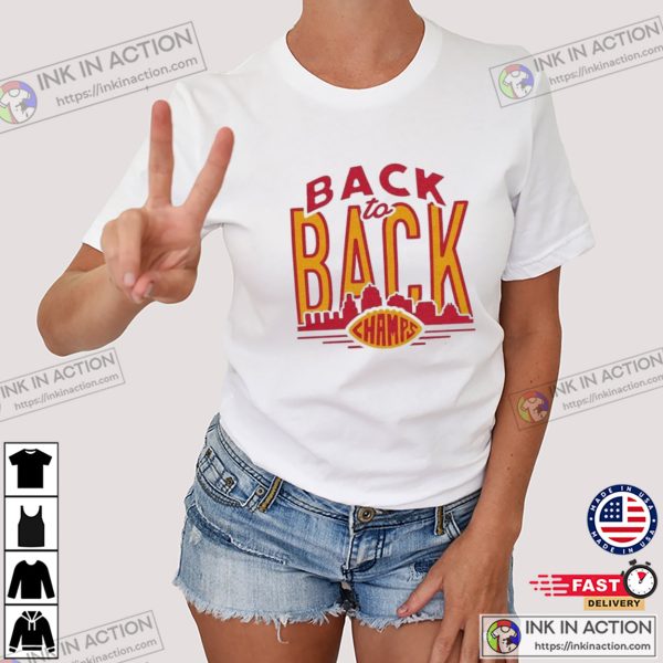 Back To Back Champ KC Chiefs Football Tee