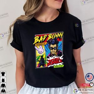 Bad Bunny X Royal Rumble 2021 Comic Style T-shirt 1