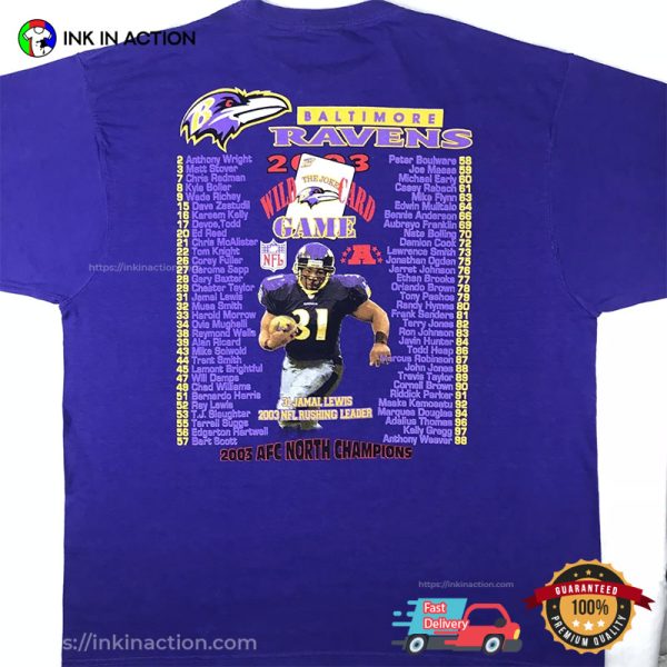 Baltimore Ravens 2003 Wild Card Game AFC T-shirt