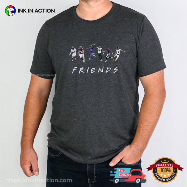 Baltimore Ravens Friends Football Team Comfort Colors  T-shirt