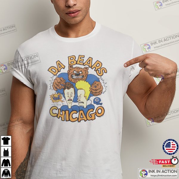 Beavis And Butt Head X Chicago Bears Vintage 90s Football T-shirt