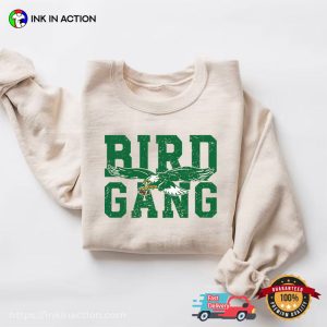 Bird Gang Eagles Play Football Retro T shirt 1