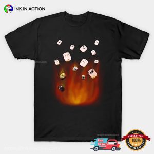 Bonfire Camping Night Marshmallow Funny T shirt 3