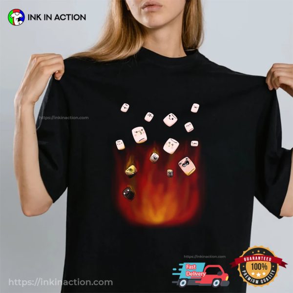 Bonfire Camping Night Marshmallow Funny T-shirt