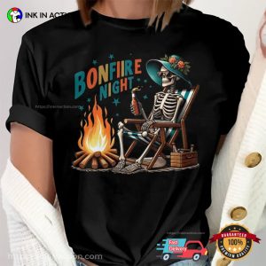 Bonfire Night Skeleton Summer Vacation T shirt 3