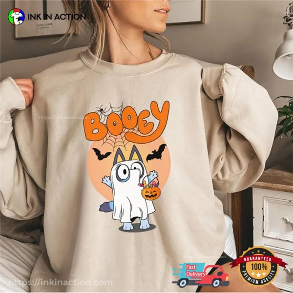 Booey Cute Bluey Ghost Halloween T-shirt