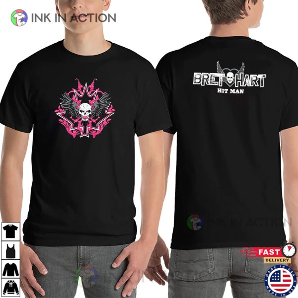 Bret Hart The Hitman Pro Wrestler 2 Sided T-shirt