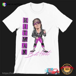 Bret The Hitman Hart Vintage Graphic Art T shirt 4