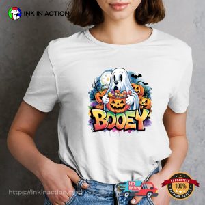 Colorful Booey Cute Bluey Ghost Trick Or Treat T-shirt 1