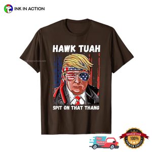 Coolest Trump Hawk Tuah Funny T shirt 3