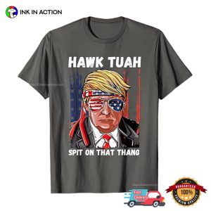 Coolest Trump Hawk Tuah Funny T shirt 4