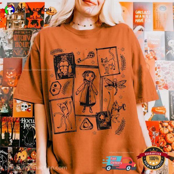 Coraline Horror Cartoon Comfort Colors Tee
