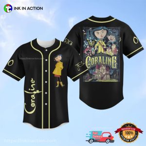 Customized Coraline Horror Cartoon Baseball Jersey 2