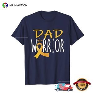 Dad Of A Warrior Childhood Cancer Awareness T shirt 2