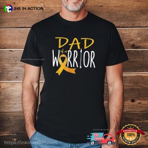 Dad Of A Warrior Childhood Cancer Awareness T shirt