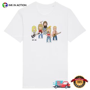 Def Leoppards Rock Band Animation Style T shirt 3