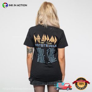 Def Leppard Hysteria Tour 1988 Vintage 2 Sided T-shirt