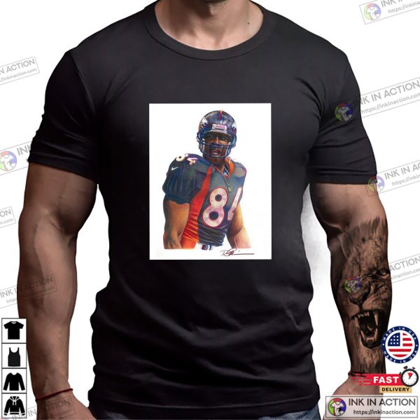 Denver Broncos Shannon Sharpe Tight End Signature T-shirt