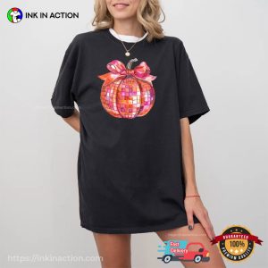 Disco Pumpkin Light Ball Comfort Colors T-shirt