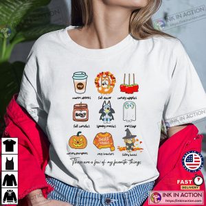 Fall Season Bluey Halloween Cartoon T-shirt