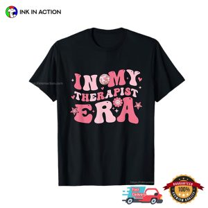 Groovy In My Therapist Era Vintage speech therapist month T shirt 1