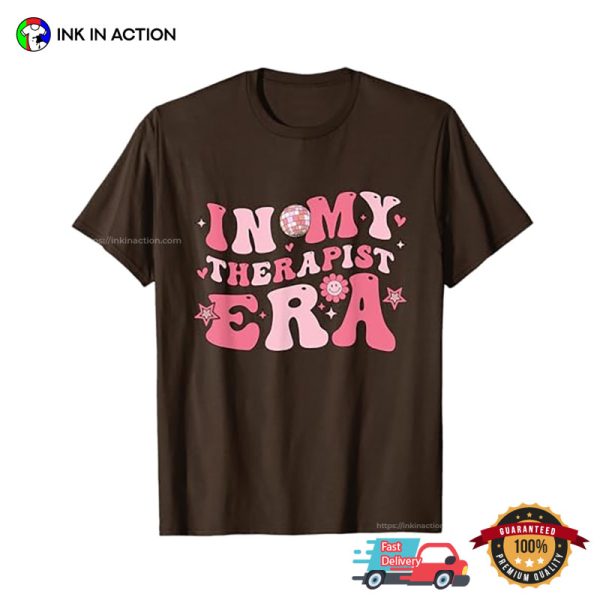 Groovy In My Therapist Era Vintage Speech Therapist Month T-shirt