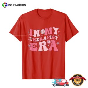 Groovy In My Therapist Era Vintage speech therapist month T shirt 3