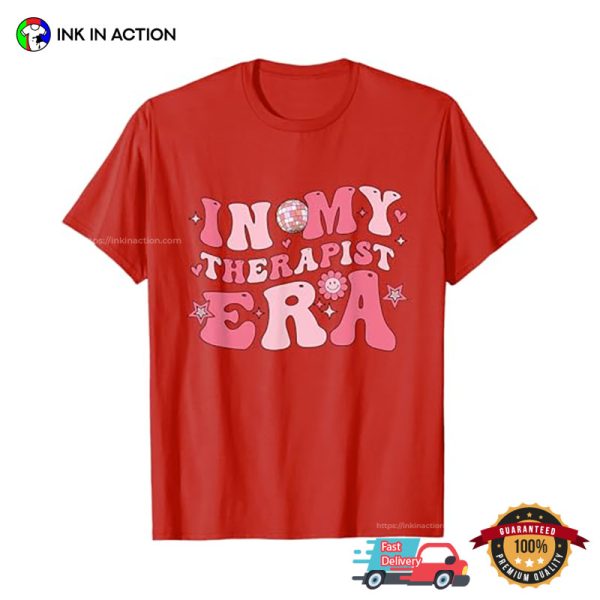 Groovy In My Therapist Era Vintage Speech Therapist Month T-shirt