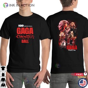 HBO Original Lady Gaga The Chromatica Ball 2 Sided T shirt