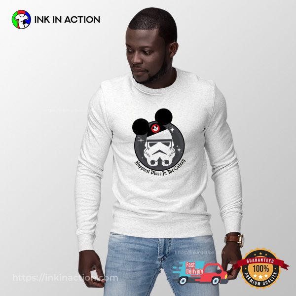 Happy Place In The Galaxy StormTrooper Disneyland Vacation T-shirt