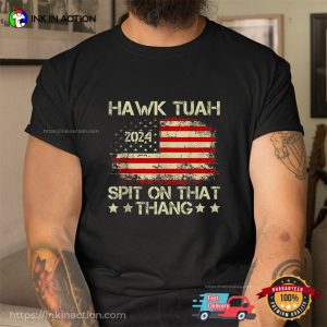 Hawk Tuah 24 Spit On That Thang American Flag Shirt 2