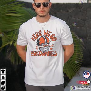 Here We Go Brownies Cleveland Browns Football Mascot T-shirt