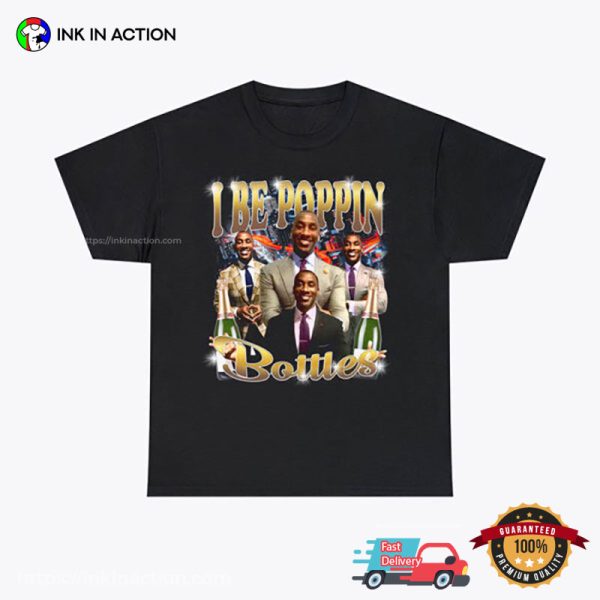 I Be Poppin Bottles Vintage 90s Shannon Sharpe T-shirt