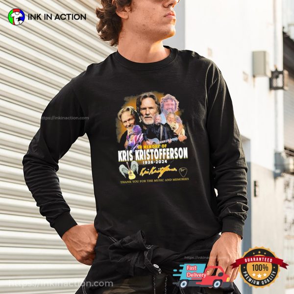 In Memory Of Kris Kristofferson 1936-2024 Memorial T-shirt