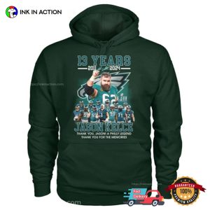 Jason Kelce 13th Years Anniversary Philadelphia Football T shirt 3