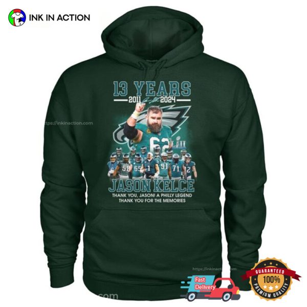 Jason Kelce 13th Years Anniversary Philadelphia Football T-shirt